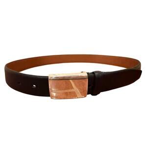 Saks Fifth Avenue Black Italian Leather Belt Size 34